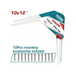 TOTAL ΓΩΝΙΑ ΡΑΦΙΩΝ ΛΕΥΚΗ 25 Χ 30cm 2ΤΕΜ