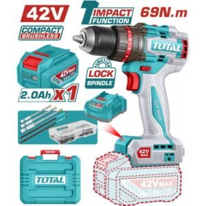 TOTAL ΕΠΑΓΓ. ΔΡΑΠ/ΒΙΔΟ ΚΡΟΥΣΤΙΚΟ ΜΠΑΤ. Li-ion 42V / 2Ah / 69Nm / 1 ΜΠΑΤ BL Motor (TIDLI426981E)