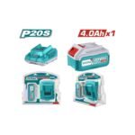 TOTAL ΕΠΑΓΓ. ΣΕΤ 1τεμ ΜΠΑΤ. TFBLI2002 Li-ion 20V/4Ah + 1τεμ ΦΟΡΤΙΣΤΗΣ TFCLI2001