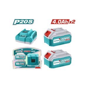 TOTAL ΕΠΑΓΓ. ΣΕΤ 2τεμ ΜΠΑΤ. TFBLI2001 Li-ion 20V/4Ah + 1τεμ ΦΟΡΤΙΣΤΗΣ TFCLI2001