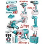 TOTAL ΕΠΑΓΓ. ΣΕΤ 5τεμ ΕΡΓΑΛΕΙΩΝ ΜΠΑΤ. Li-ion 20V / 4Ah / 2 ΜΠΑΤΑΡΙΕΣ (TCKLI2058)