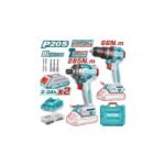 TOTAL ΕΠΑΓΓ. ΣΕΤ ΔΡΑΠ/ΒΙΔΟ ΚΡΟΥΣΤΙΚΟ + ΠΑΛΜΙΚΟ ΚΑΤΣΑΒΙΔΙ ΜΠΑΤ. Li-ion 20V/2Ah/2 ΜΠΑΤ