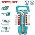 TOTAL ΕΠΑΓΓ. ΣΕΤ ΚΑΣΤΑΝΙΑ 3/8" ΜΕ ΚΑΡΥΔΑΚΙΑ 12ΤΕΜ (THT381121)