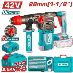 TOTAL ΕΠΑΓΓ ΣΕΤ ΠΝΕΥΜΑΤΙΚΟ ΠΙΣΤΟΛΕΤΟ ΜΠΑΤ. Li-ion 42V / 28mm/ 2.5Ah / 2 ΜΠΑΤ BL Motor (TRHLI422882E)