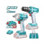 TOTAL ΣΕΤ ΔΡΑΠΑΝΟΚΑΤΣΑΒΙΔΟ + ΜΠΟΥΛΟΝΟΚΛΕΙΔΟ ΜΠΑΤ. Li-ion 20V / 2Ah / 2 ΜΠΑΤ