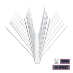 UV POLYCARBONATE BIRD SPIKE - 50CM / 4 ROWS / 40 SPIKES