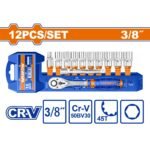 WADFOW 12 Pcs 3/8" socket set