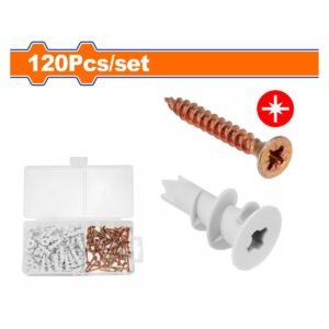 WADFOW 120 Pcs chipboard screw & anchors