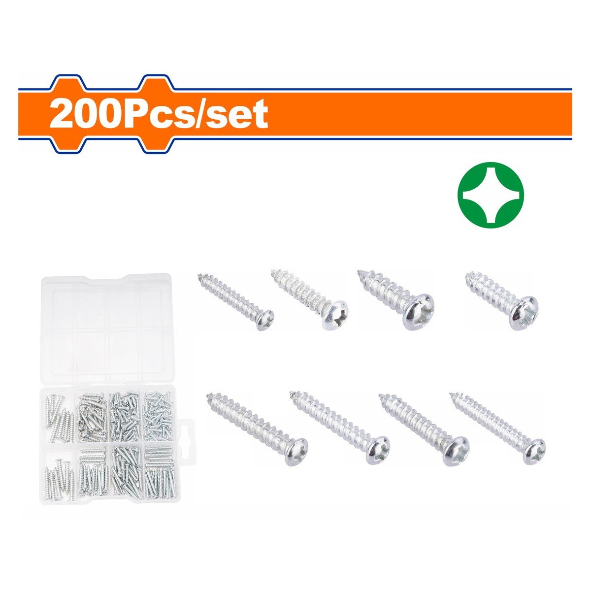 WADFOW 200 Pcs tapping screw assortment