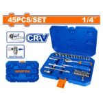 WADFOW 45 Pcs 1/4" socket set (WST4D45)