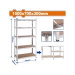 WADFOW 5-Tier adjustable storage shelves 1500X700X300mm (WTS1A73)