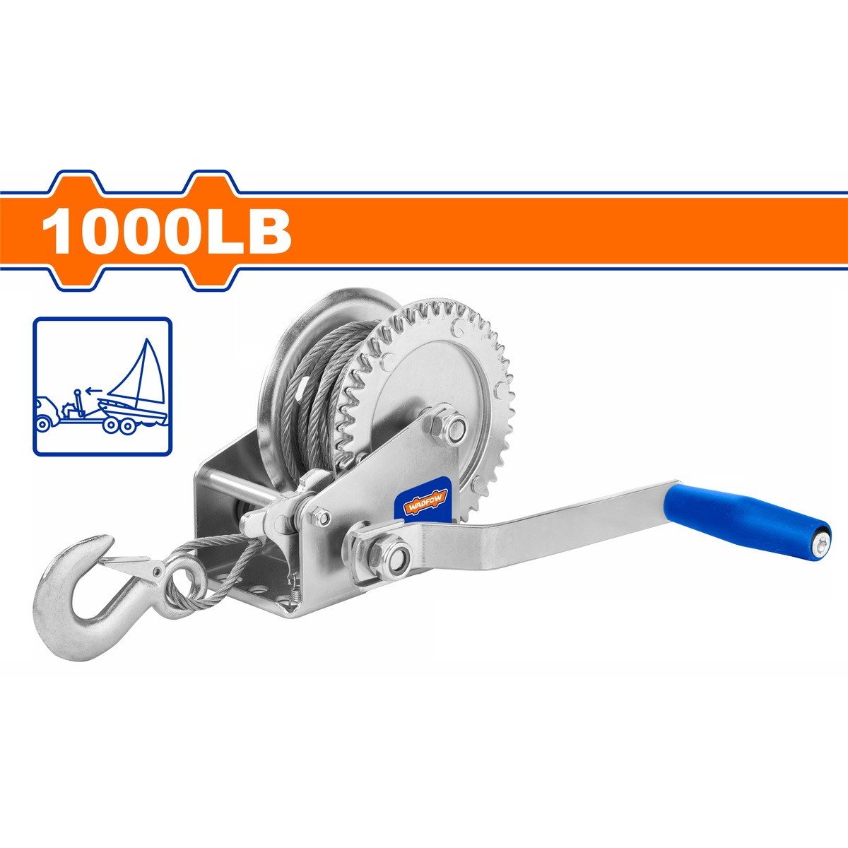 WADFOW Hand winch 1.000Lbs / 460Kg