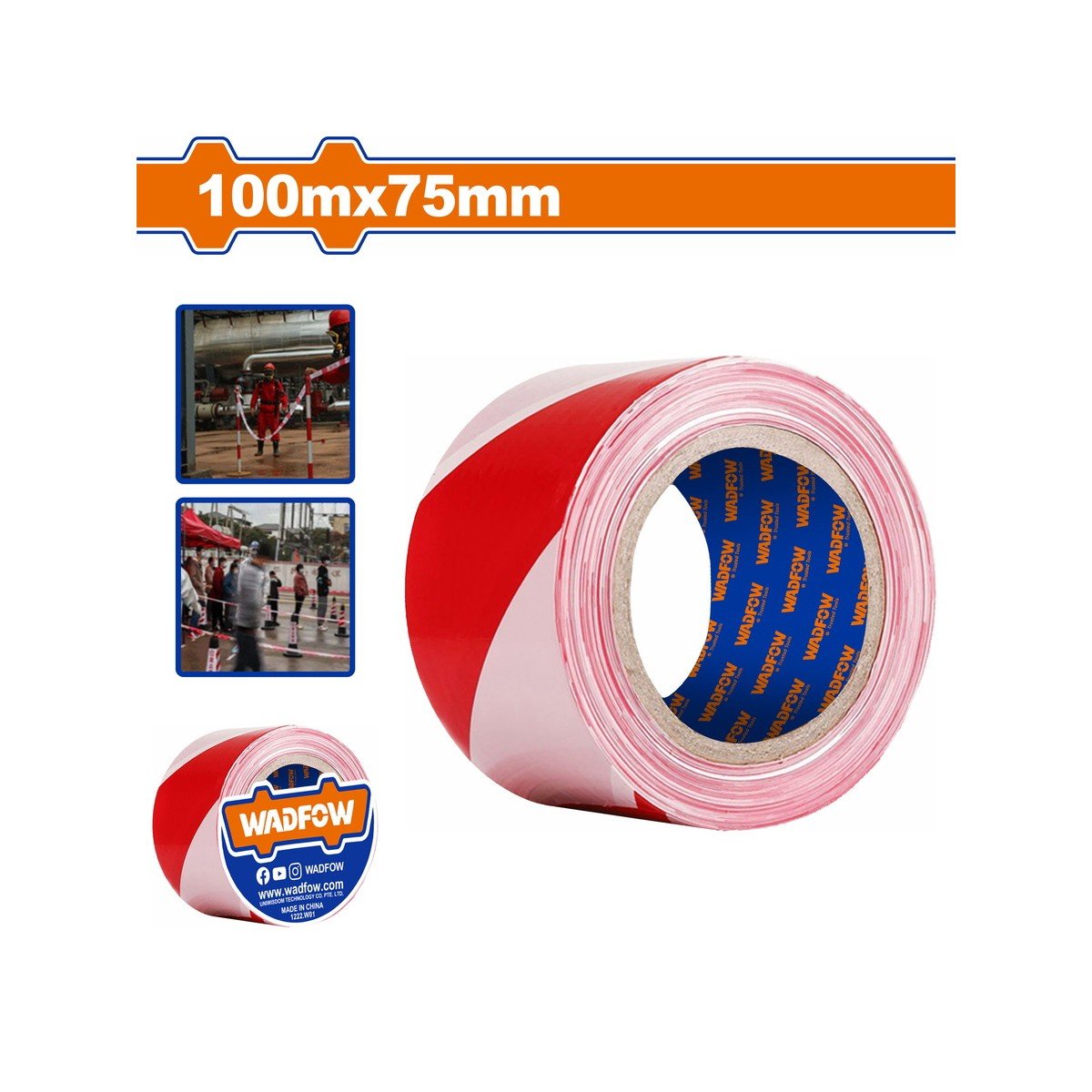 WADFOW PE Safety warning tape 75mm X 100m