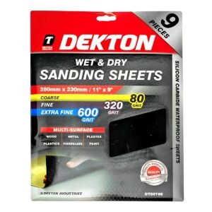 WET AND DRY SHEETS 280MM X 230MM MIXED 9PCS